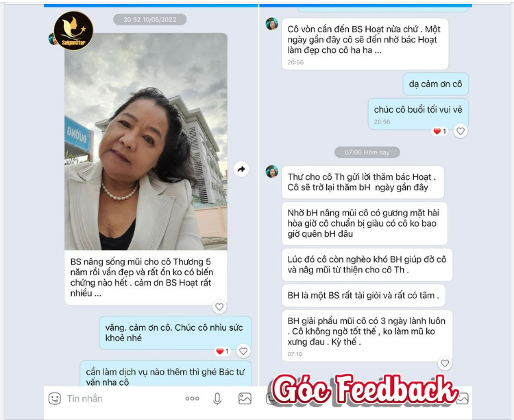 FEEDBACK TỪ KHÁCH HÀNG NÂNG MŨI 5 NĂM