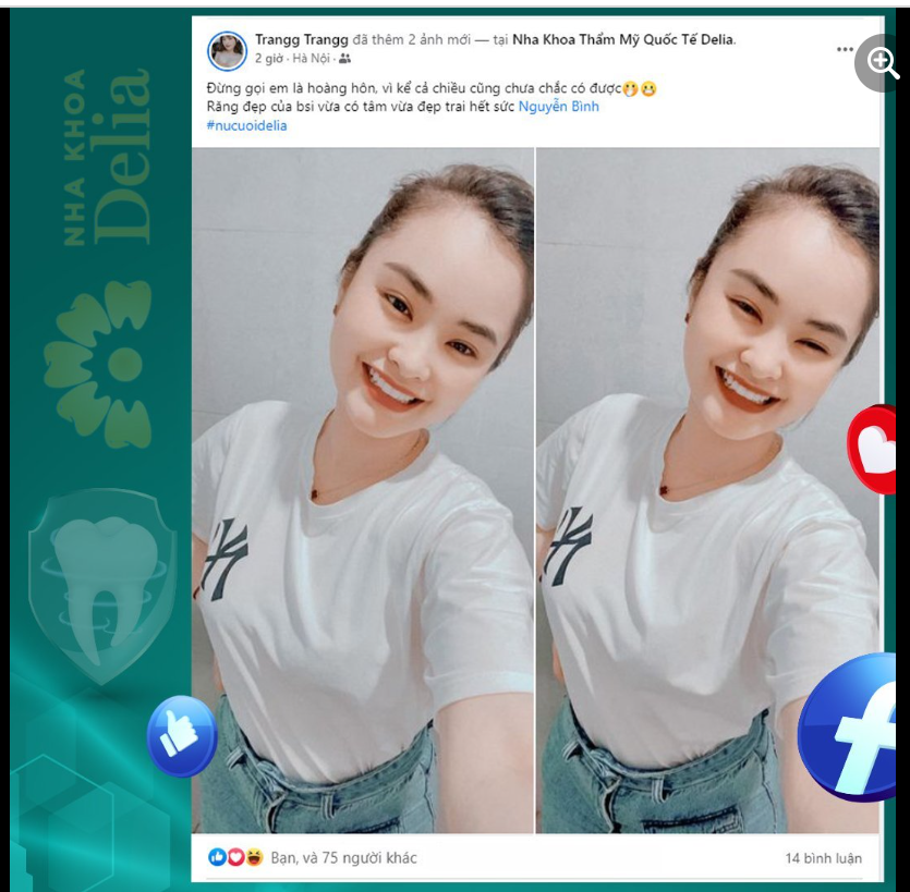 Nụ cười rạng rỡ từ khách hàng Thanh Hóa gửi tặng bác sĩ Bình và Delia
