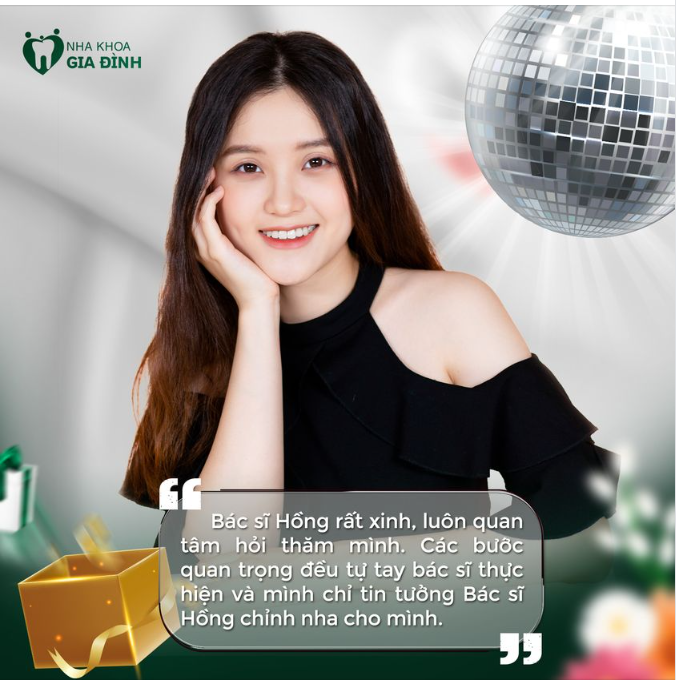 “Sau khi tháo niềng 1 năm, mọi người đều khen mình xinh hơn, và mình cũng bắt đầu thấy được tầm quan trọng của khớp cắn trong việc ăn nhai”,