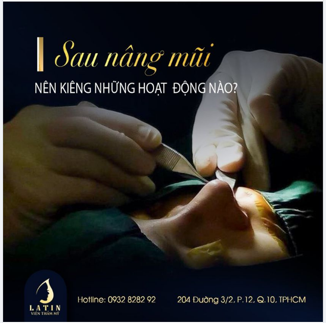 Sau nâng mũi , nên kiêng những hoạt động nào