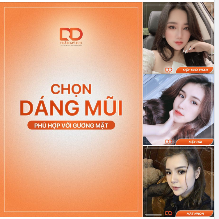 CHỌN DÁNG MŨI NHƯ THẾ NÀO ĐỂ PHÙ HỢP VỚI GƯƠNG MẶT
