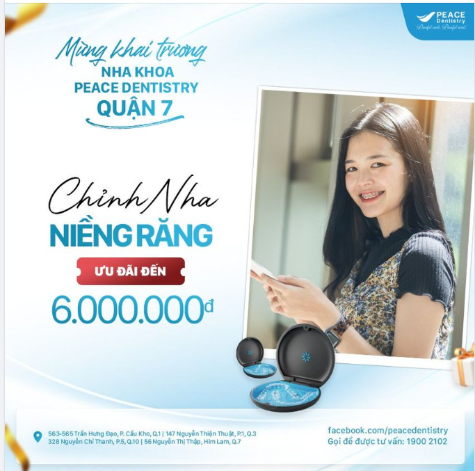 HÈ RỰC RỠ  - GIẢM HẾT CỠ ĐẾN 6 TRIỆU KHI NIỀNG RĂNG TẠI PEACE DENTISTRY