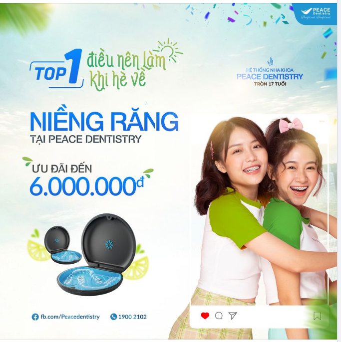 HÈ VỀ! HỨNG KHỞI NIỀNG RĂNG CÙNG PEACE DENTISTRY 