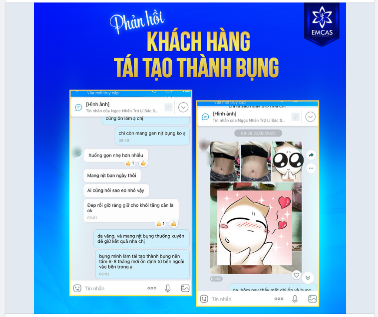 PHẢN HỒI KHÁCH HÀNG TÁI TẠO THÀNH BỤNG