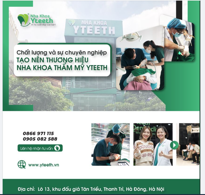 Để mang tới những trải nghiệm tốt nhất, thoải mái nhất, chất lượng nhất cho khách hàng chính là điều mà Nha khoa Thẩm mỹ Yteeth luôn nỗ lực từng ngày.