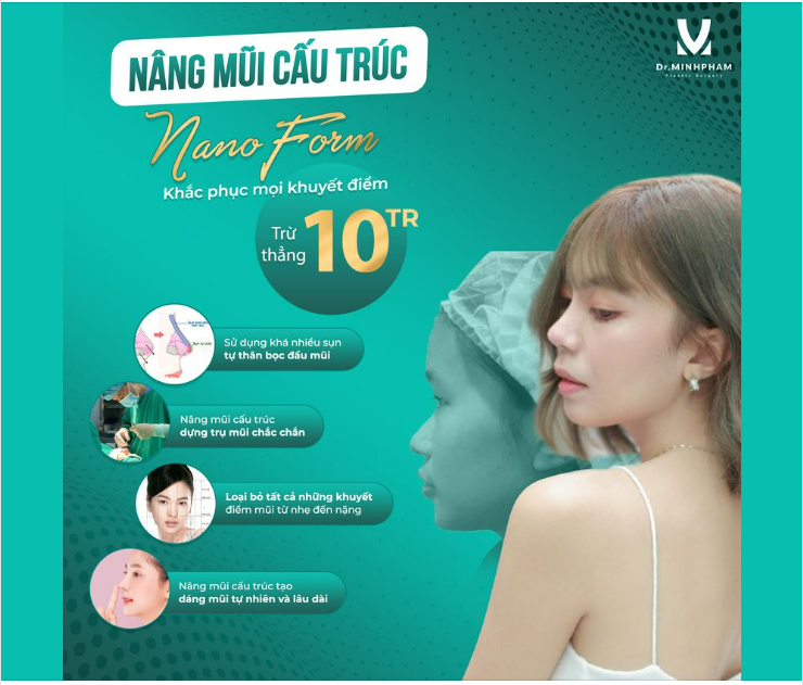 Nâng mũi cấu trúc NanoForm - Khắc phục mọi khuyết điểm