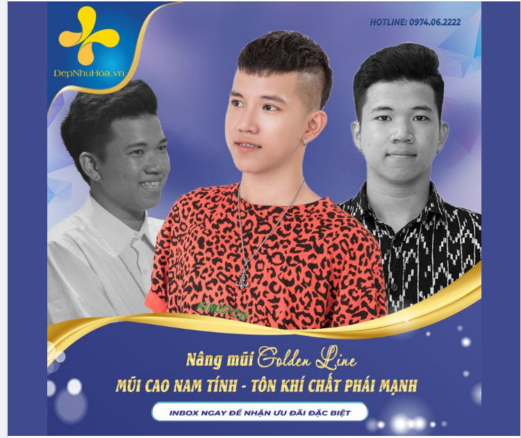 NÂNG MŨI GOLDEN LINE - MŨI CAO NAM TÍNH - TÔN KHÍ CHẤT PHÁI MẠNH