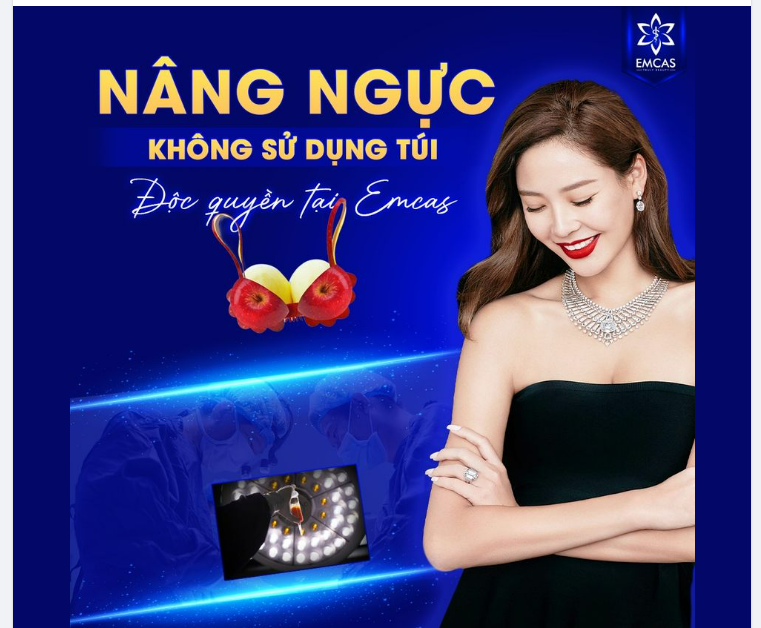 NÂNG NGỰC KHÔNG SỬ DỤNG TÚI Độc quyền tại EMCAS