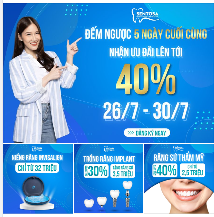 Niềng răng - Răng sứ - Trồng răng sale cực lớn