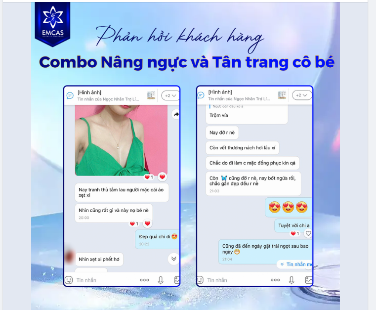 PHẢN HỒI KHÁCH HÀNG SAU 20 NGÀY NÂNG NGỰC VÀ TÂN TRANG CÔ BÉ