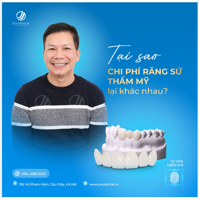 TẠI SAO CHÍ PHÍ RĂNG SỨ THẨM MỸ LẠI KHÁC NHAU?