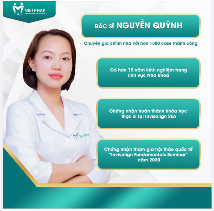 BÁC SĨ NGUYỄN THỊ QUỲNH – CHUYÊN GIA CHỈNH NHA VỚI HƠN 1500 KHÁCH HÀNG THÀNH CÔNG