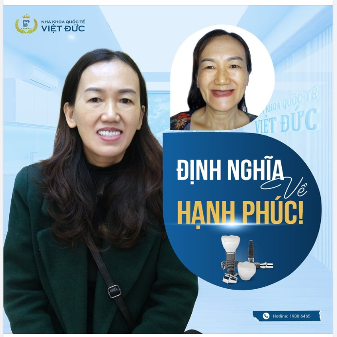 Cô Kim Thư sau thời gian dài mất răng cả hàm, ăn uống khó khăn, sức khỏe giảm sút