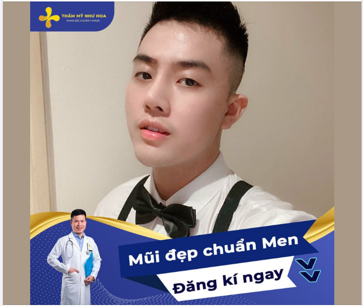 NÂNG MŨI CHUẨN Y KHOA - NÂNG THẦN THÁI NÉT NAM TÍNH