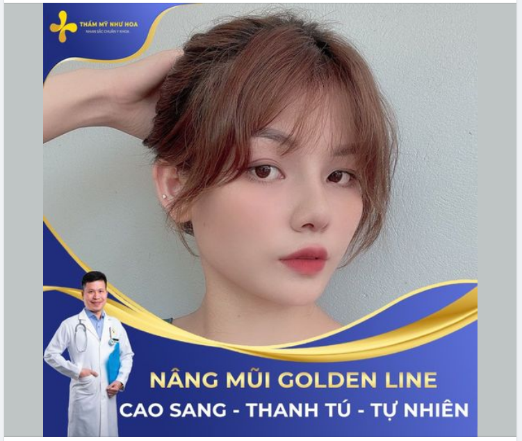 NÂNG MŨI GOLDEN LINE - MŨI THỜI THƯỢNG - CAO SANG