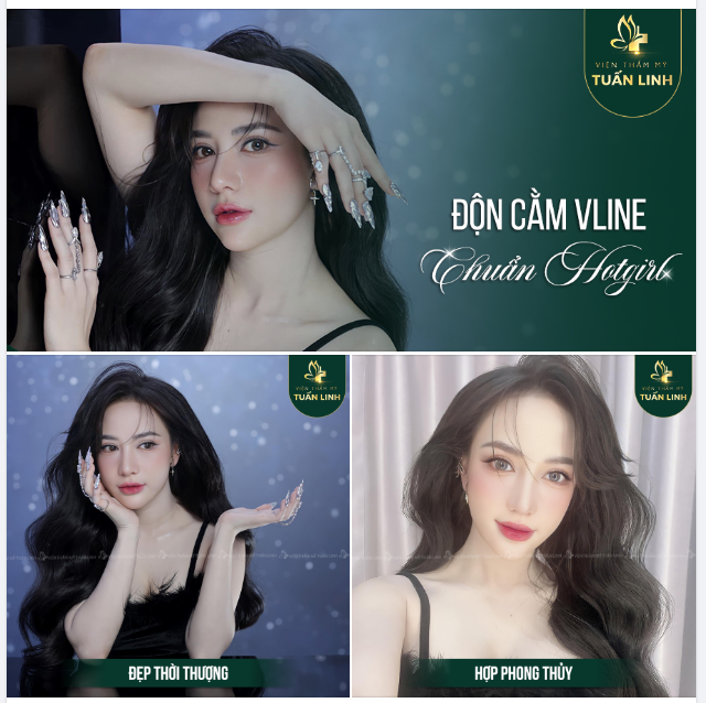 Cằm Vline Mặt xinh gái, mái tóc hơi dài nha...Gu yêu thích của mọi chàng trai.