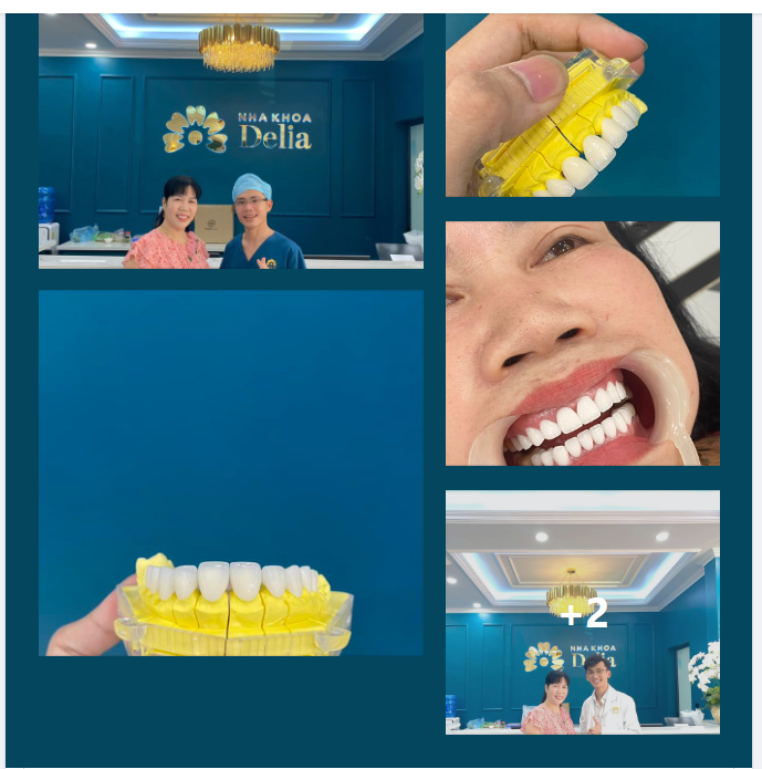 ​​​​​​​ Cô khách hàng U50 của nhà Delia rất hạnh phúc khi được chính con gái của mình tặng gói thẩm mỹ 20 răng sứ Emax.