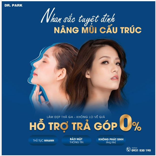 NÂNG MŨI CẤU TRÚC - TRẢ GÓP 0% LÃI SUẤT