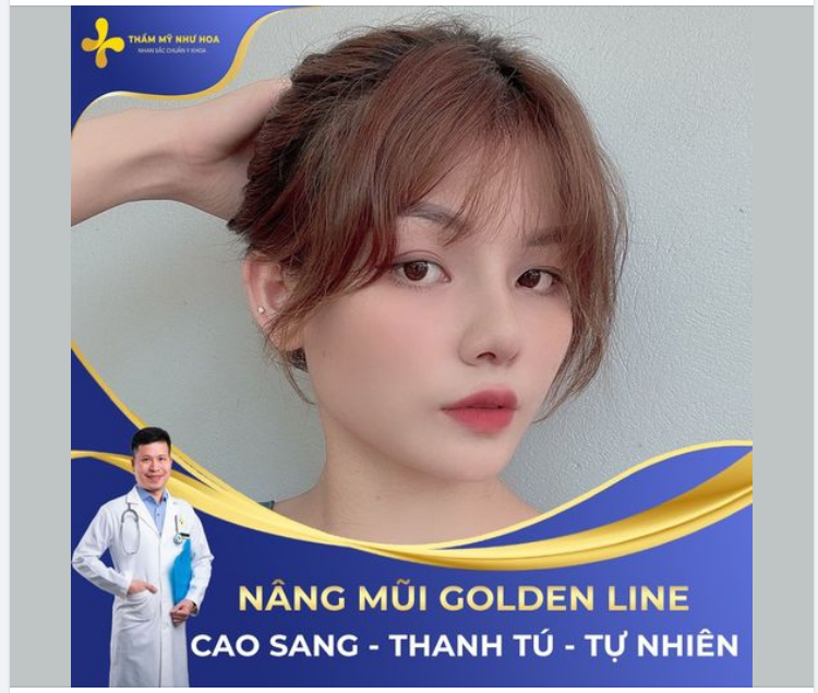 NÂNG MŨI GOLDEN LINE - MŨI THỜI THƯỢNG - CAO SANG