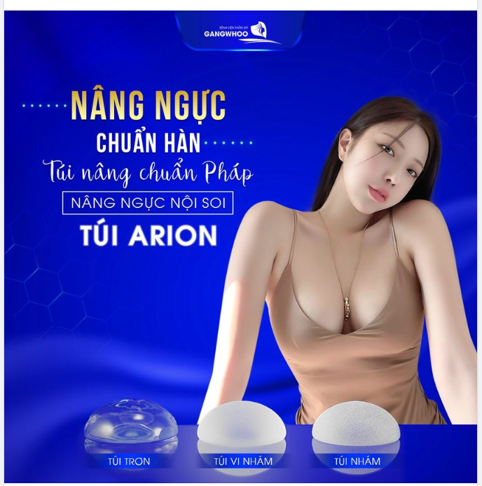 NÂNG NGỰC CHUẨN HÀN CÙNG TÚI ARION CỦA PHÁP