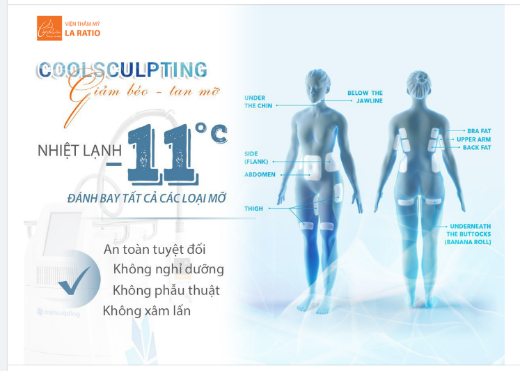 COOLSCULPTING – ĐẨY LÙI MỠ THỪA KHÔNG XÂM LẤN