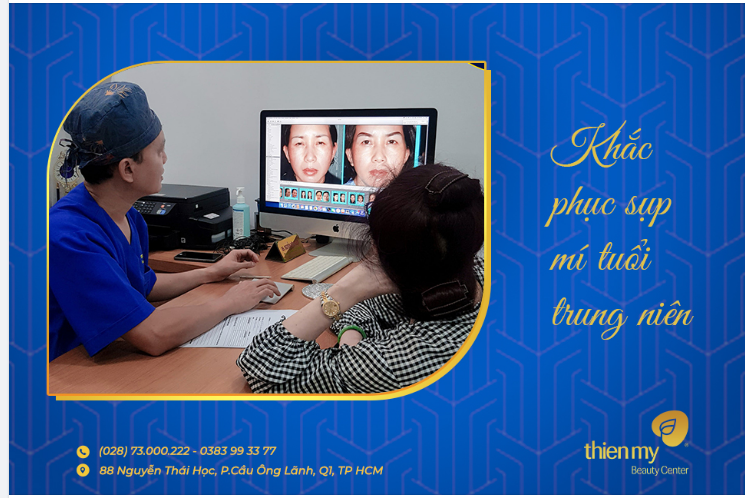 Làm thế nào để khắc phục tinh trạng sụp mí tuổi trung niên