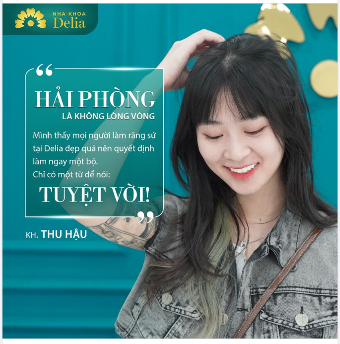 "LÀM XONG BỘ RĂNG QUÁ ƯNG Ý. CHẤM DELIA 10 ĐIỂM"