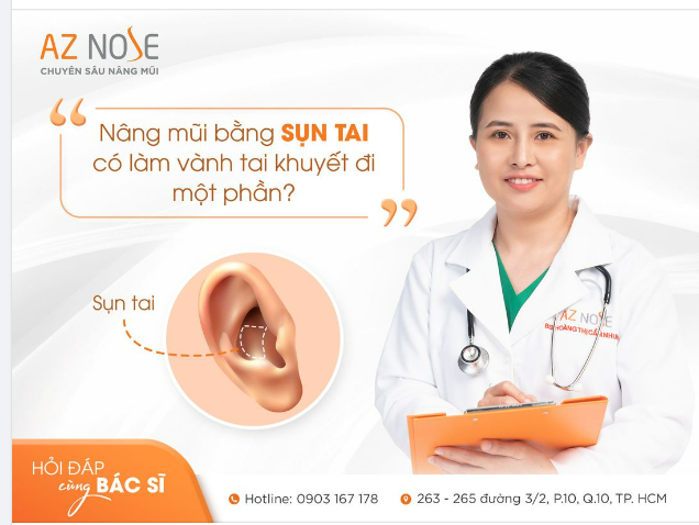 Lấy sụn tai có làm vành tai k.hu.yết đi một phần