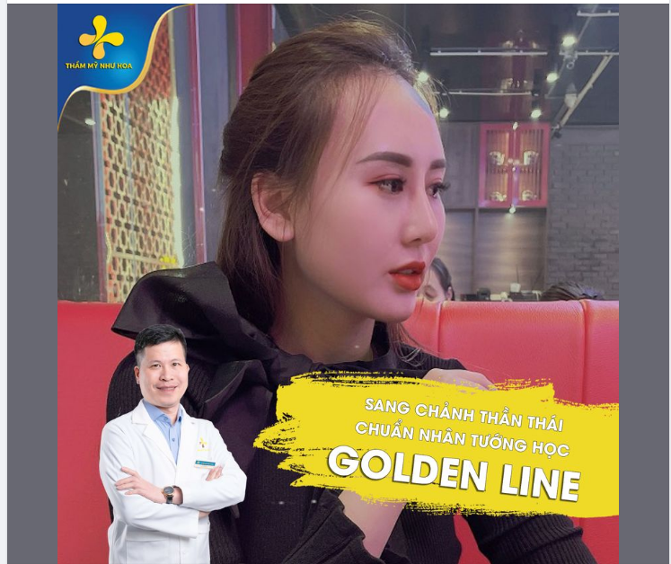 NÂNG MŨI GOLDEN LINE SANG CHẢNH THẦN THÁI CHUẨN NHÂN TƯỚNG HỌC
