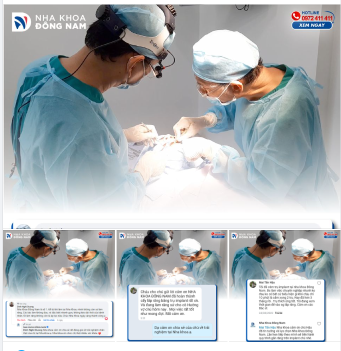 Nha khoa xin trích dẫn một vài phản hồi của khách hàng đã trồng răng Implant.