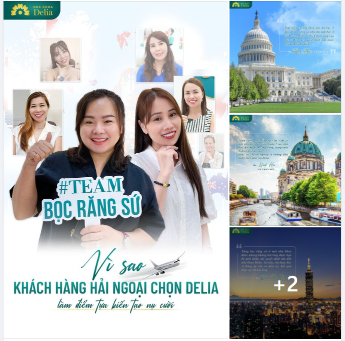 Nha khoa Thẩm mỹ Quốc tế Delia rất vinh hạnh trở thành điểm tựa tin cậy số 1 được khách hàng hải ngoại lựa chọn là nơi kiến tạo nụ cười rạng rỡ tại quê nhà!