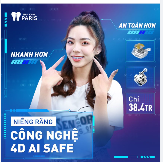 NIỀNG RĂNG Công nghệ AI 4D SAFE