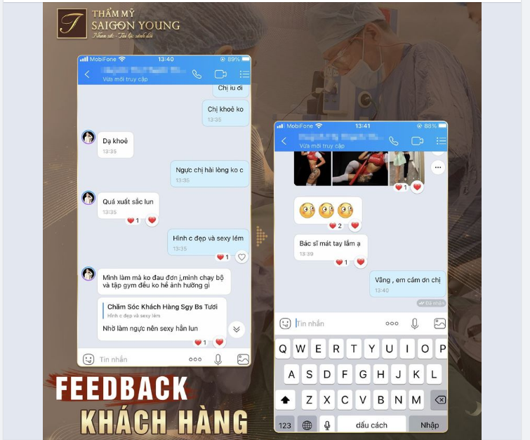 Cứ mỗi lần nhắn tin thăm hỏi các chị em sau nâng cấp V1, được các chị em khen tấm tắc như thế này là Saigon Young vui cả ngày luôn í.