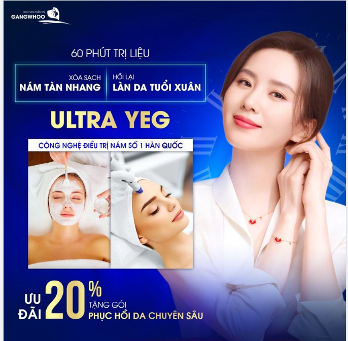 CHỈ 60 PHÚT TRỊ LIỆU XÓA SẠCH NÁM TÀN NHANG HỒI LẠI LÀN DA TUỔI XUÂN NHỜ CÔNG NGHỆ ULTRA YEG