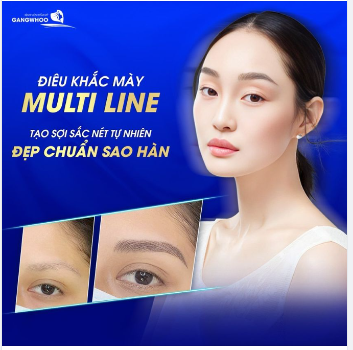 ĐIÊU KHẮC MÀY MULTI LINE TẠO SỢI SẮC NÉT TỰ NHIÊN ĐẸP CHUẨN SAO HÀN