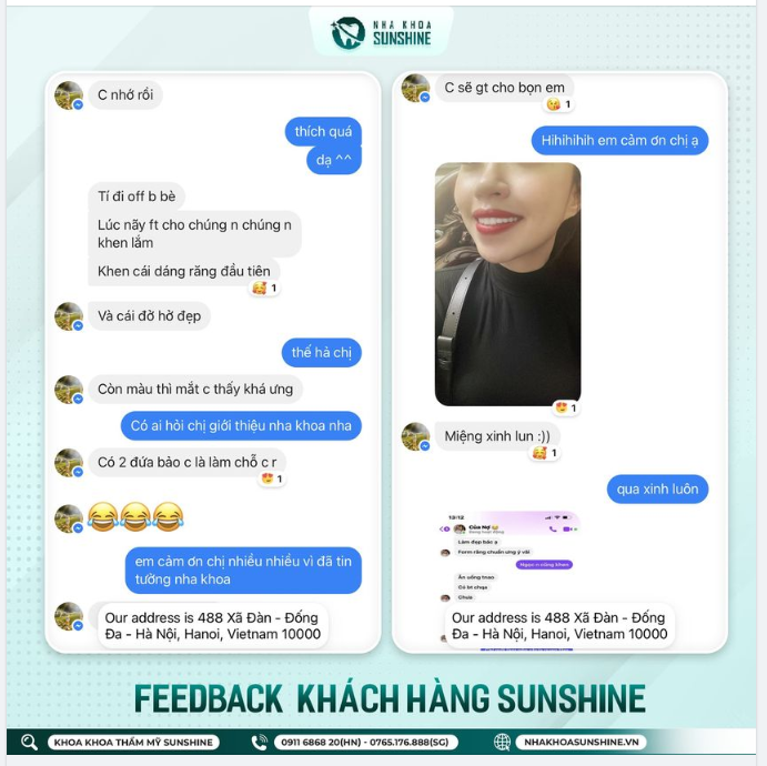 Không có gì chân thật hơn ngoài những chia sẻ từ khách hàng. Sunshine luôn tự hào vì 100% khách hàng hài lòng sau khi trải nghiệm dịch vụ.
