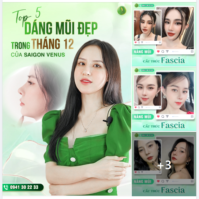 MÊ MẨN VỚI TOP 5 DÁNG MŨI ĐẸP THÁNG 12 CỦA SAIGON VENUS
