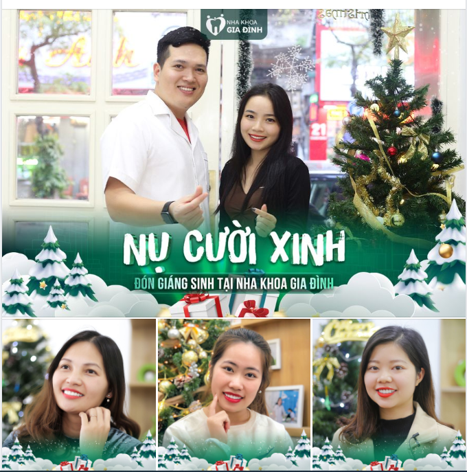 GIÁNG SINH ĐANG VỀ - KHÁCH HÀNG TẤP NẬP CHECK IN TẠI NHA KHOA GIA ĐÌNH