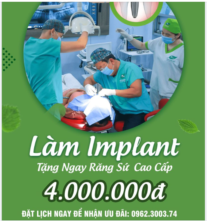 TRỒNG RĂNG IMPLANT TẶNG RĂNG SỨ CAO CẤP CỦA ĐỨC