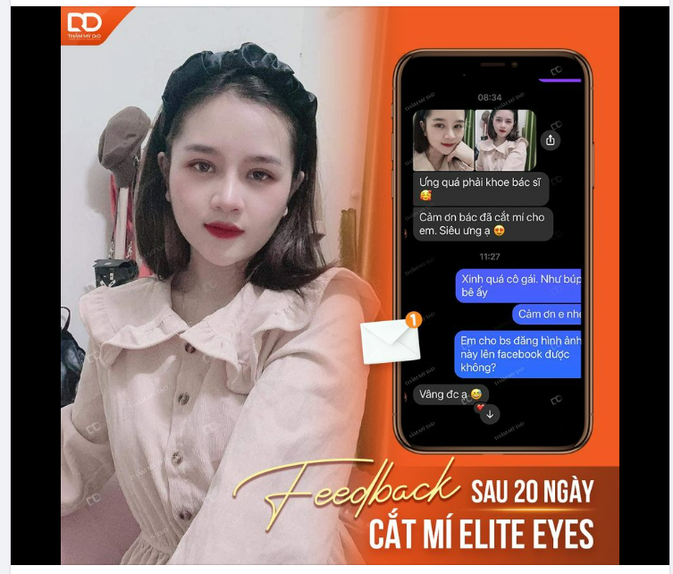 "Mí đẹp quá nên phải khoe với bác sĩ luôn"