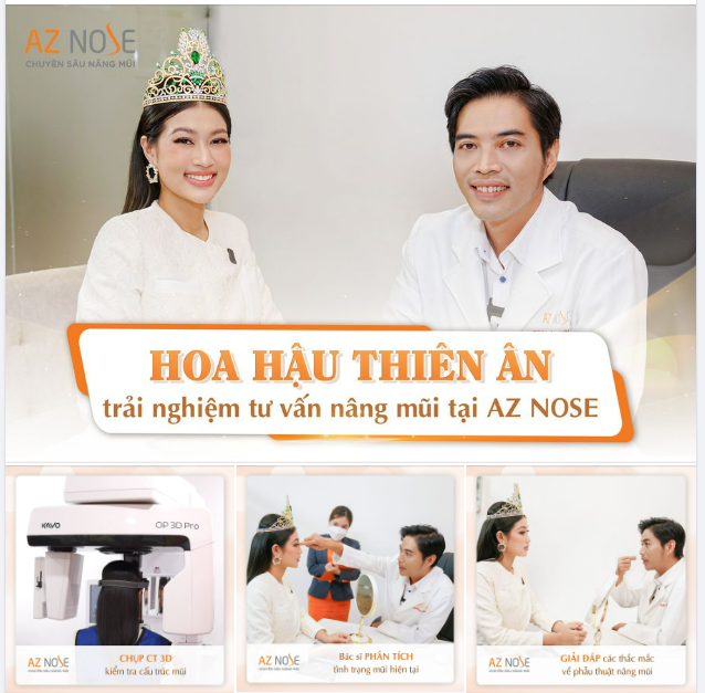 Hoa hậu Thiên Ân rạng rỡ trong buổi tư vấn tại AZ NOSE
