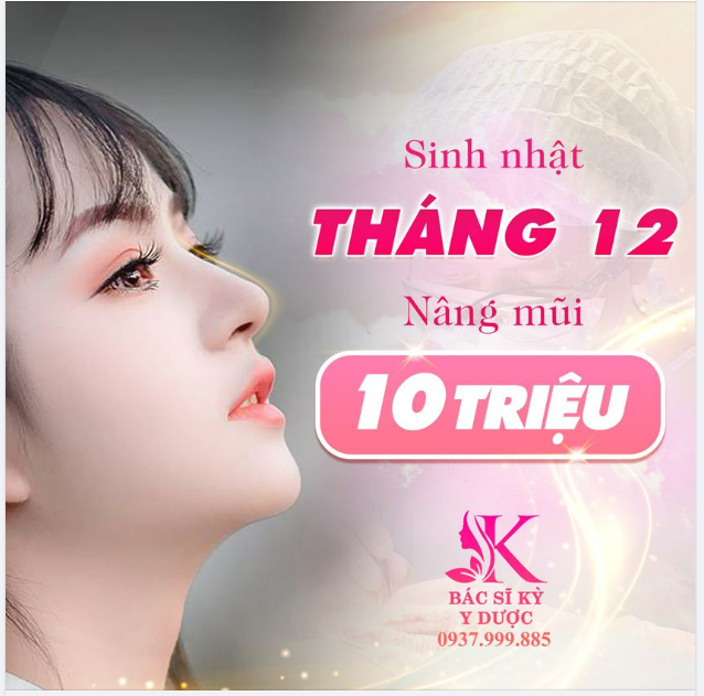 Cần tìm Khách hàng sinh Tháng 12.  Nhận ngay ưu đãi nâng mũi 10 triệu