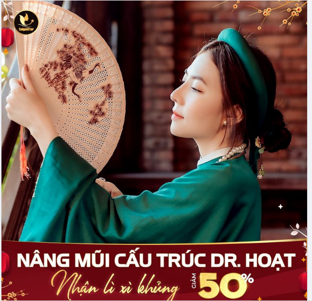 GIẢM 50% NÂNG MŨI CẤU TRÚC DR. HOẠT NHẬN LÌ XÌ KHỦNG QUÀ TẶNG VALI DU LỊCH CAO CẤP