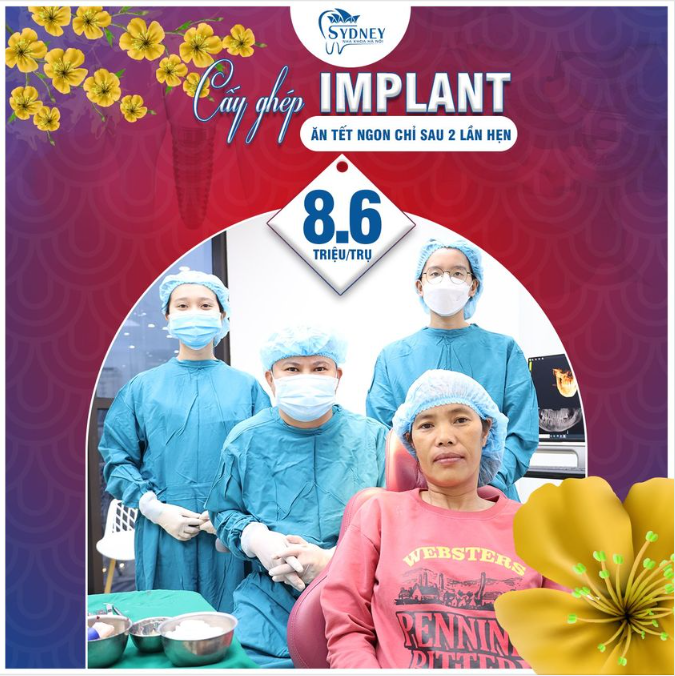 Trồng Implant chỉ sau 2 lần hẹn – Ăn ngon kịp Tết