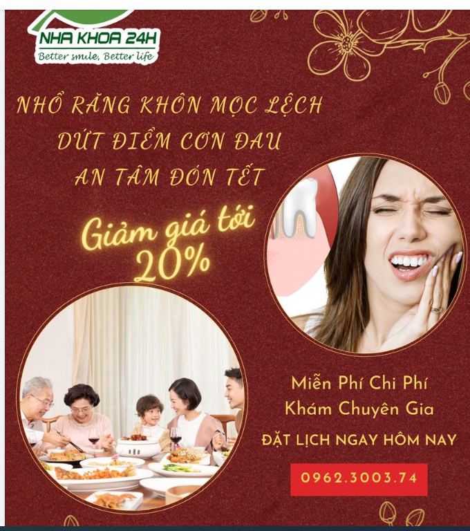 KHÔNG ĐỂ CƠN ĐAU RĂNG LÀM GIÁN ĐOẠN VIỆC THƯỞNG THỨC NHỮNG MÓN ĂN NGON DỊP TẾT NÀY