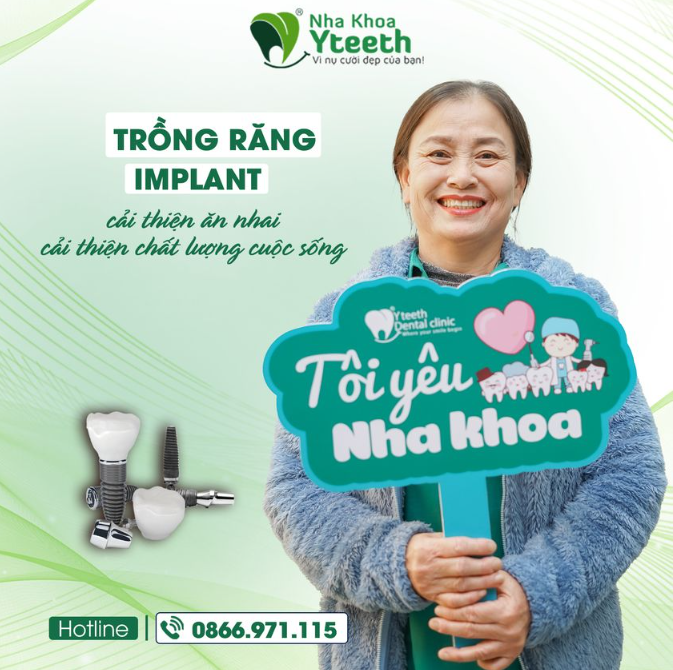 “Không đau - An toàn - Bền vững - Tích hợp nhanh” đó là những tính từ mà khách hàng cảm nhận sau khi trồng răng implant tại nha khoa thẩm mỹ Yteeth.