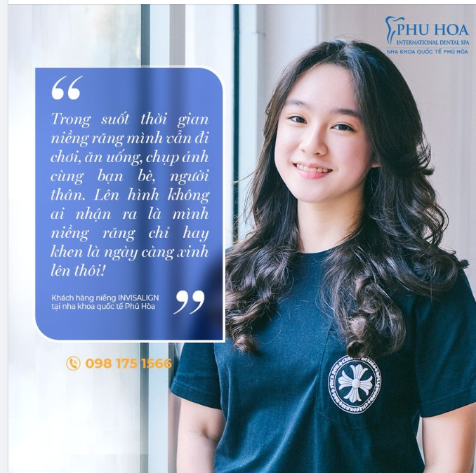 Dạo một vòng quanh phòng khám, không khó để nhận ra những gương mặt xinh đẹp, rạng rỡ của khách hàng khi tới thăm khám và tháo mắc cài tại Nha khoa Quốc tế Phú Hòa.