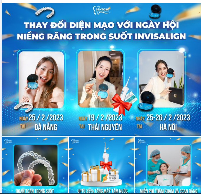 THAY ĐỔI DIỆN MẠO VỚI NGÀY HỘI NIỀNG RĂNG TRONG SUỐT INVISALIGN
