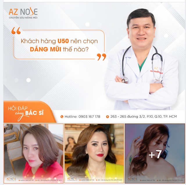 KHÁCH HÀNG U50 NÊN CHỌN DÁNG MŨI THẾ NÀO