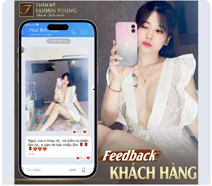 Một chiếc feedback xịn xò đến từ cô gái xinh đẹp của Saigon Young đây ạ.